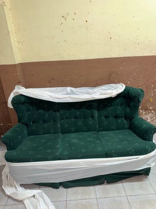 Sofá de 3 plazas vintage tapizado