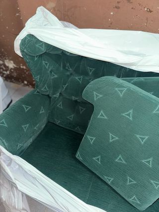 Sofá de 3 plazas vintage tapizado