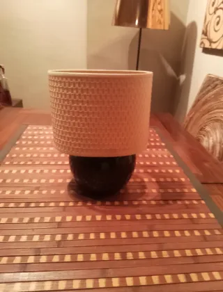 2 Paralumi in Vimini Beige per Lampada da Comodino