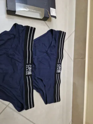 2 Slip Cavalli Class Blu Taglia XL