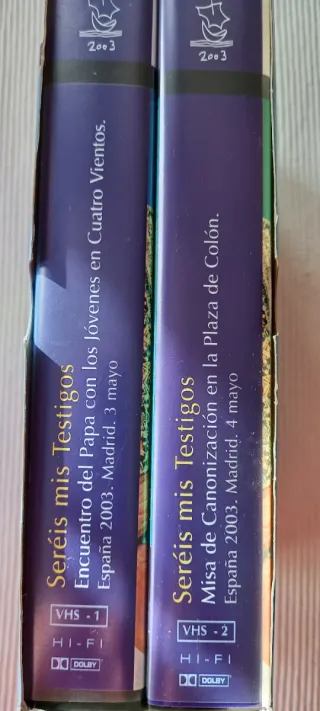 VHS visita religiosa Papa J. Pablo II España 2003