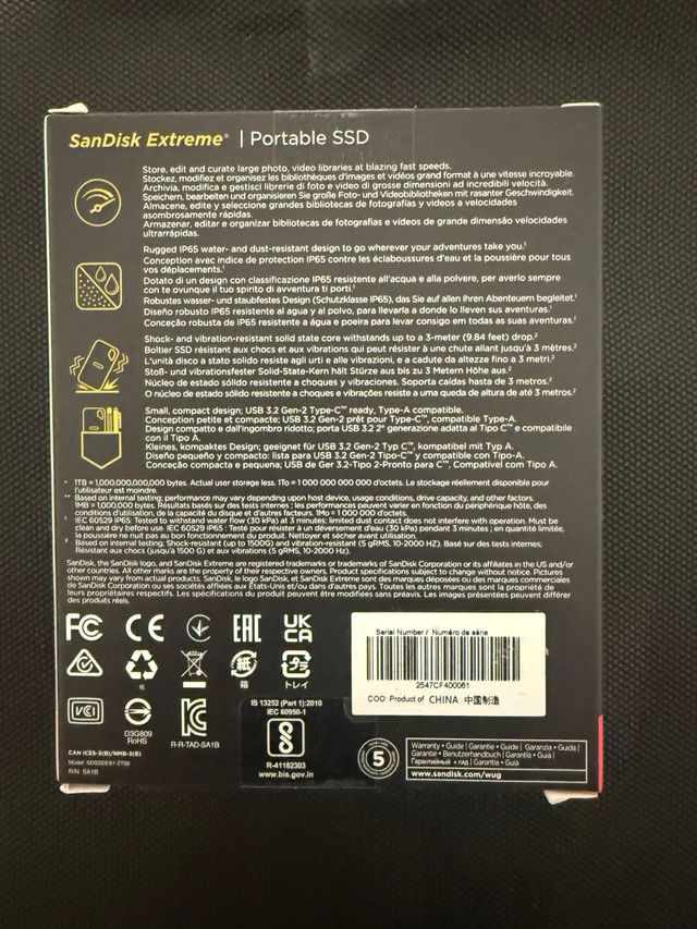 SSD portatile SanDisk Menoria 2TB USB-C