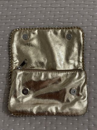 Bolso de dorado de fiesta - Zara