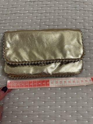 Bolso de dorado de fiesta - Zara