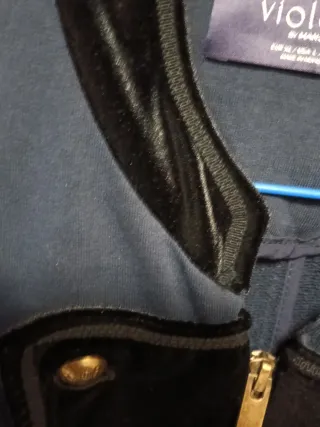 Chaqueta Violeta Militar Negra y Azul