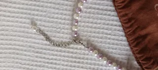 Collana Vestopazzo perline rosa e argento