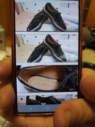 Zapatos Zara Charol Negro Talla 39