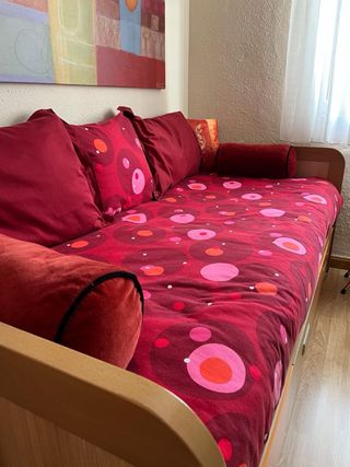 Cama nido 90x190 con colchón látex