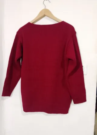 Jersey rojo de punto trenzado talla L