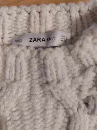 Jersey Zara trenzado grueso T.M NUEVO
