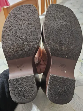 Sandalias Zara Tacon Cuña Transparente