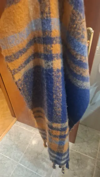 Bufanda Tintoretto azul y naranja