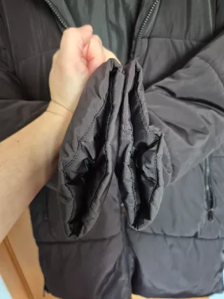 Abrigo plumífero acolchado mujer negro