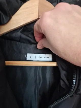 Abrigo plumífero acolchado mujer negro