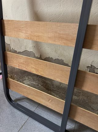 Somier metálico con lamas de madera