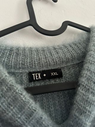 Jersey punto oversize azul agua