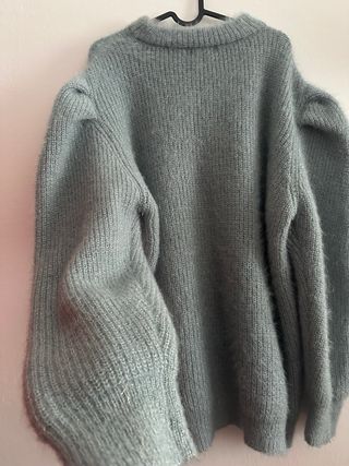 Jersey punto oversize azul agua