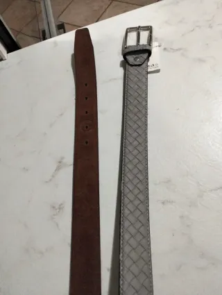 Cintura uomo intrecciata grigia