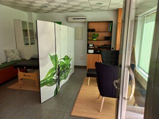 Biombo bilateral 5 paneles estilo Zen