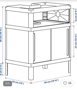 Armario bajo lavabo LILLTJÄRN blanco