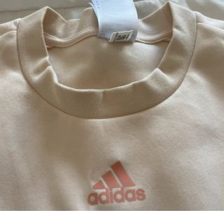 Sudadera Adidas sin capucha rosa palo