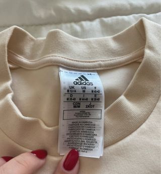 Sudadera Adidas sin capucha rosa palo