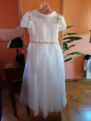 Vestido de comunión niña Talla 8/10 años y bolso