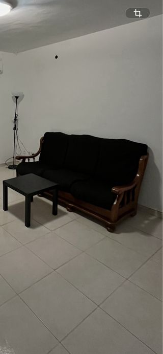 Sofá de Piel Marrón Antiguo 180cm