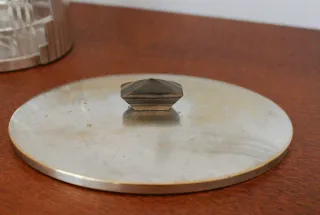 Biscottiera Art Decò argento e cristallo