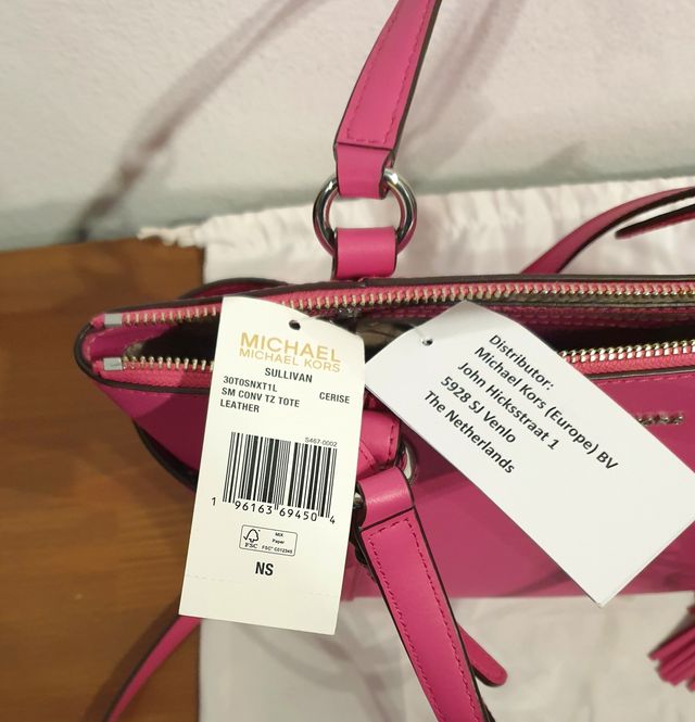 Borsa shopper in pelle Michael Kors, rosa fucsia