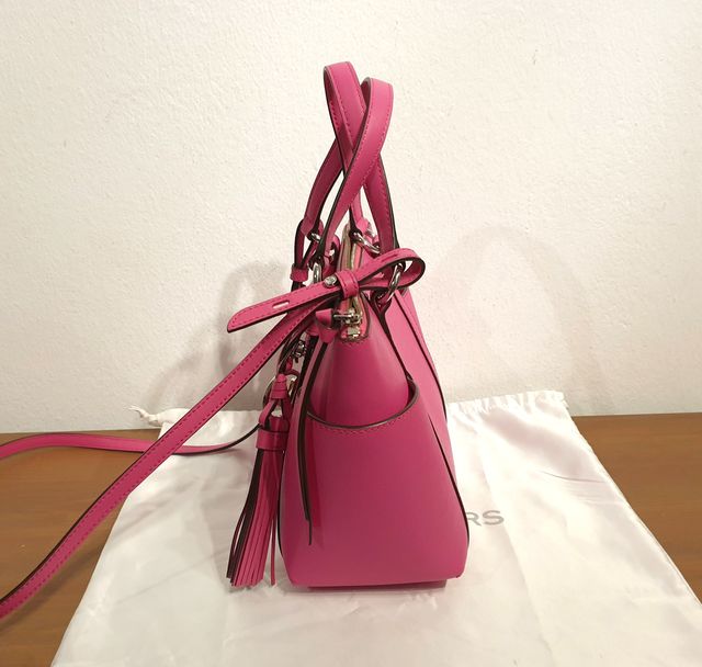 Borsa shopper in pelle Michael Kors, rosa fucsia