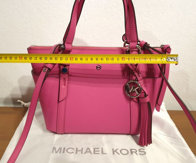 Borsa shopper in pelle Michael Kors, rosa fucsia