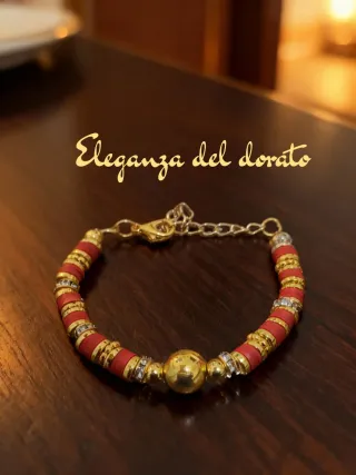 Bracciale uomo perline nere e argento