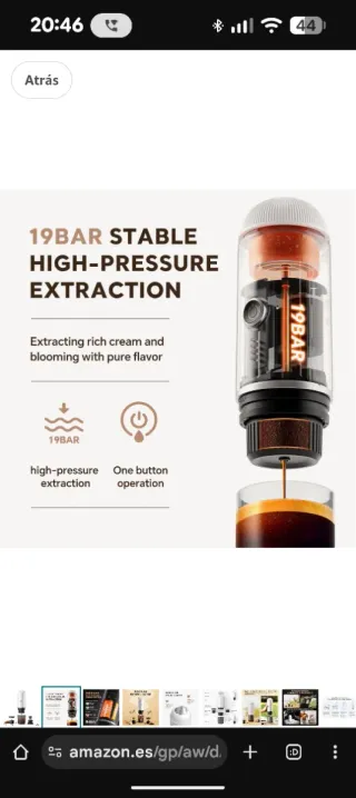 Cafetera Portátil - Café molido y cápsulas