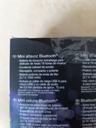 Mini Altavoz Bluetooth 3W RMS