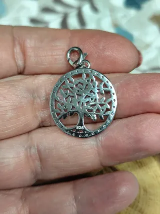 Colgante Plata Ley Árbol Vida Multicolor