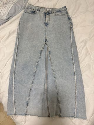 Falda larga vaquera Zara