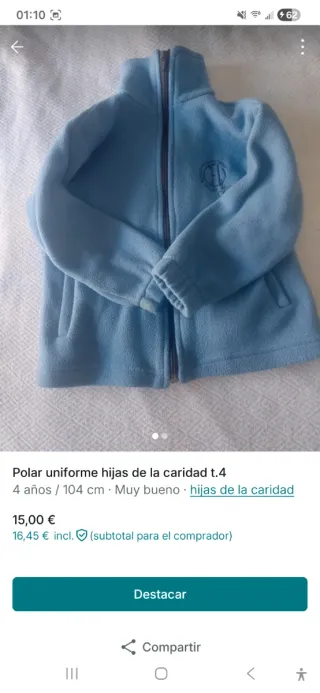 Polar uniforme Hijas de la Caridad norte T.4