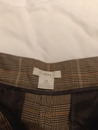 Pantalón corto cuadros mujer