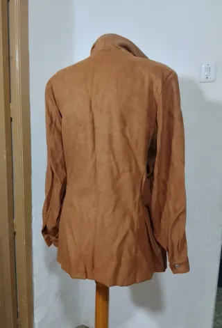 Sobrecamisa Vintage Mujer Talla 46 Marrón