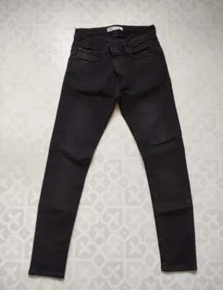Pantalón Zara Skinny T.40 Negro