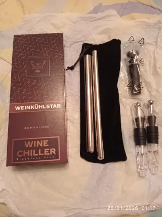 Set Enfriador Vino Acero Inoxidable