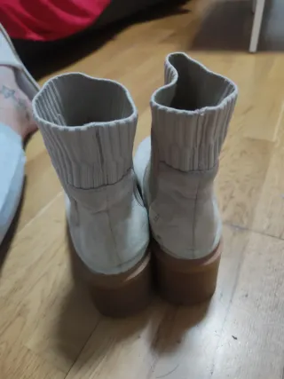 Botín ante beige claro Talla 41.5