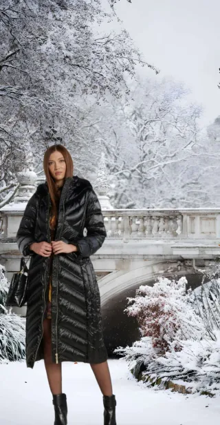 Abrigo Guess Negro Largo