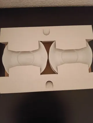 Juego de platos de porcelana blanca