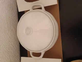 Juego de platos de porcelana blanca