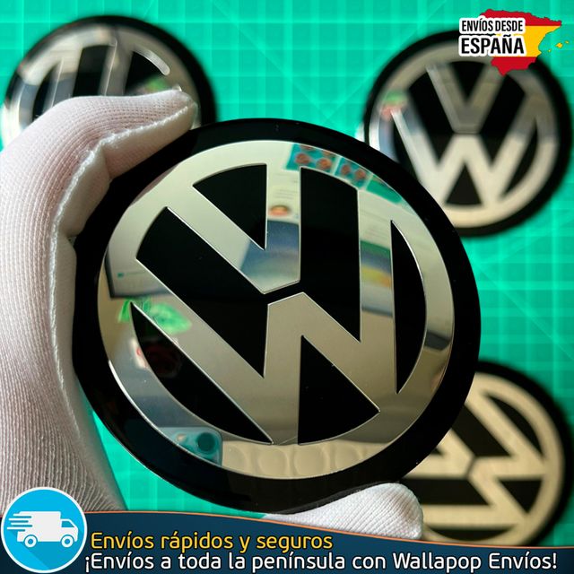 X4 Emblemas Volkswagen 80mm Tapacubos Llantas