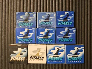 12 Scatole sigarette Gitanes vuote