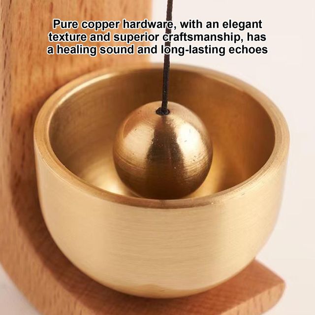 CAMPANA DE VIENTO JAPONESA DE MADERA Y LATÓN