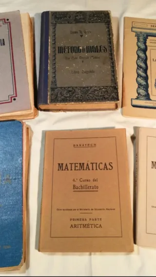 AÑOS 30, 40 Lote 6 libros antiguos enseñanza